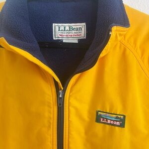 Vintage L.L. Bean Women's Yellow Warm-Up Jacket Made in USA